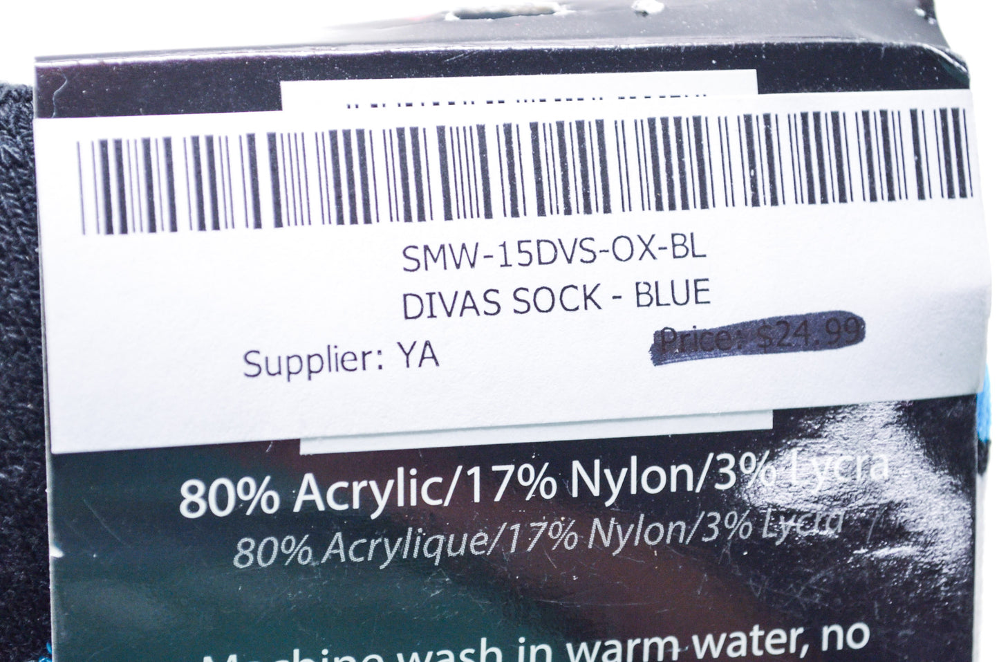 Snow Gear Socks Pair Blue Ladies Shoe Size 6-11 NOS