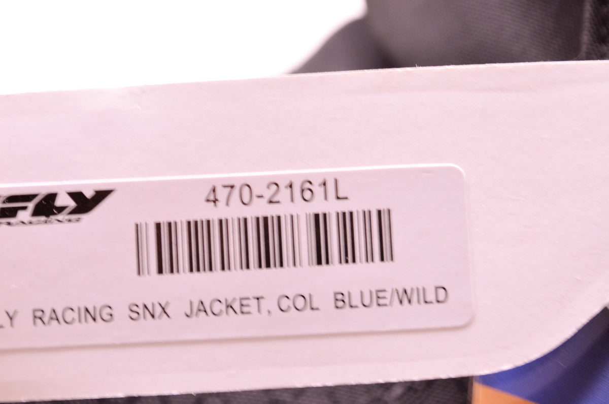 Fly Racing 470-2161L Snowcross Jacket Blue/Black/Yellow Lg Large NOS