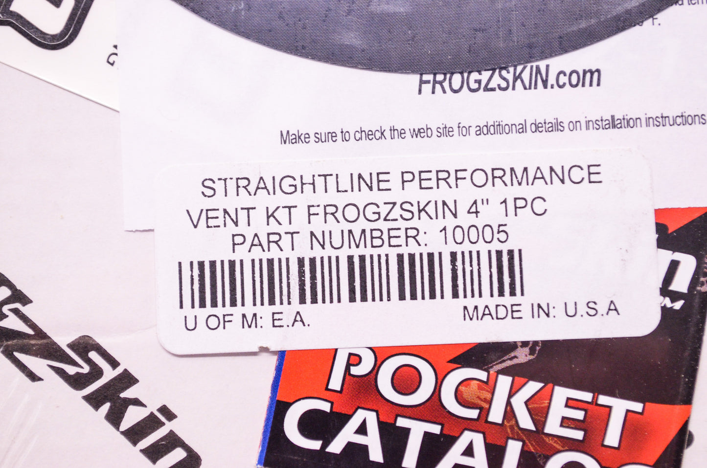 New Straightline Performance FrogZSkin Air Intake Circle Vent 4' NOS