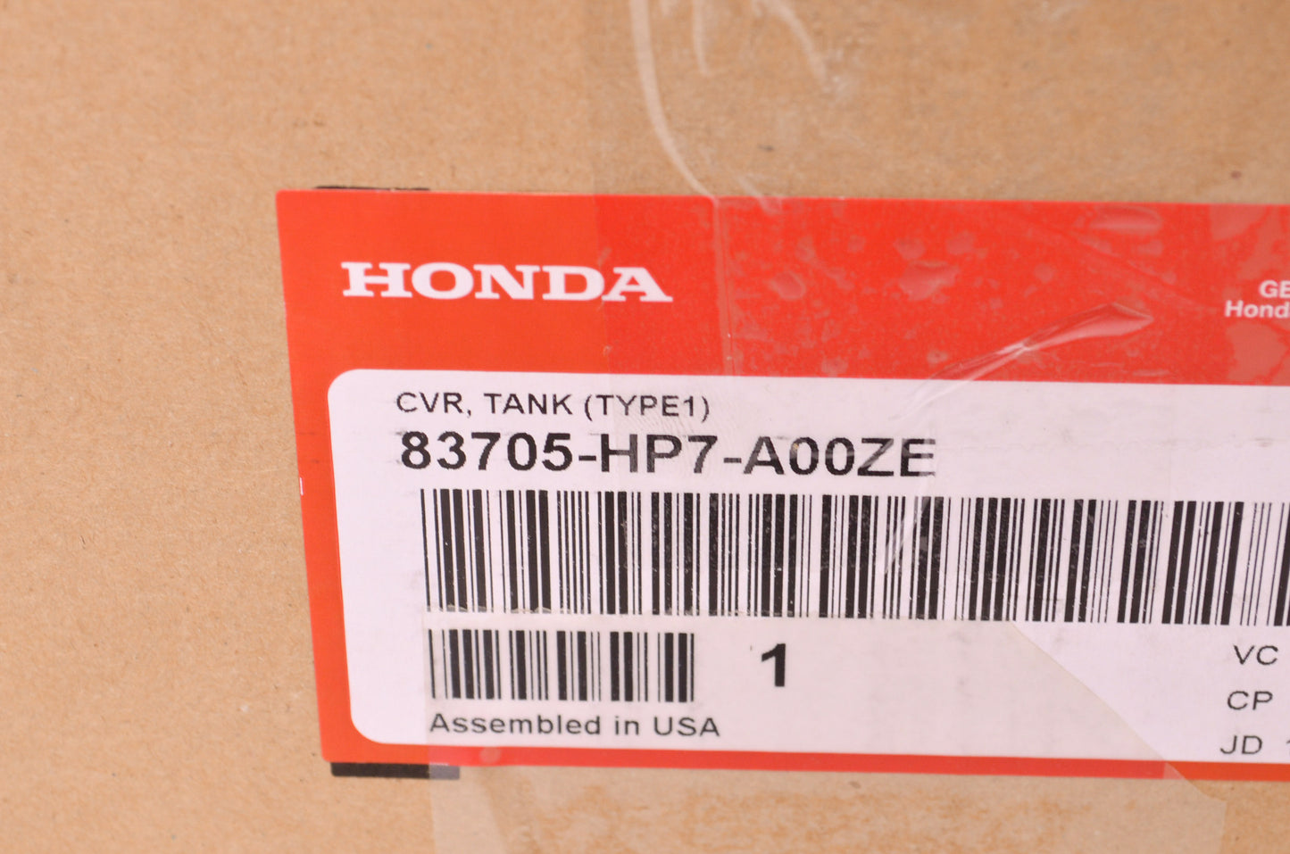 New OEM Honda Tank Cover NOS