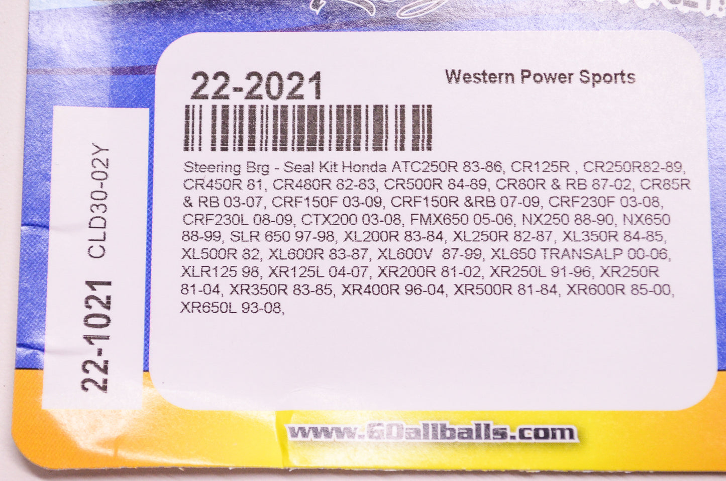 New All Balls Steering Bearing Seal Kit Honda NOS