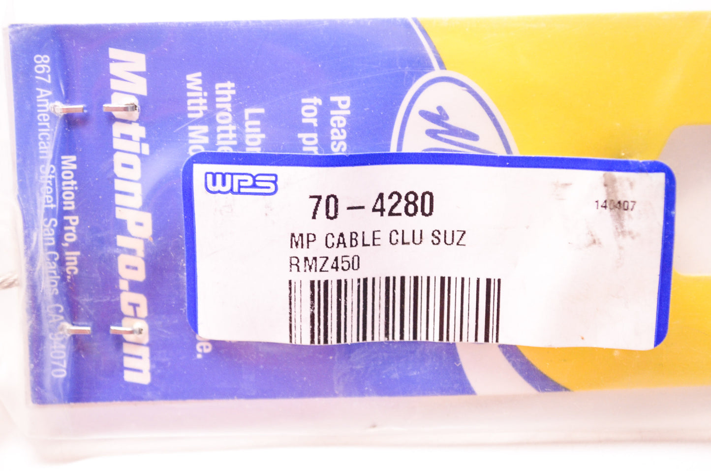 New Motion Pro Black Vinyl Clutch Cable Suzuki NOS