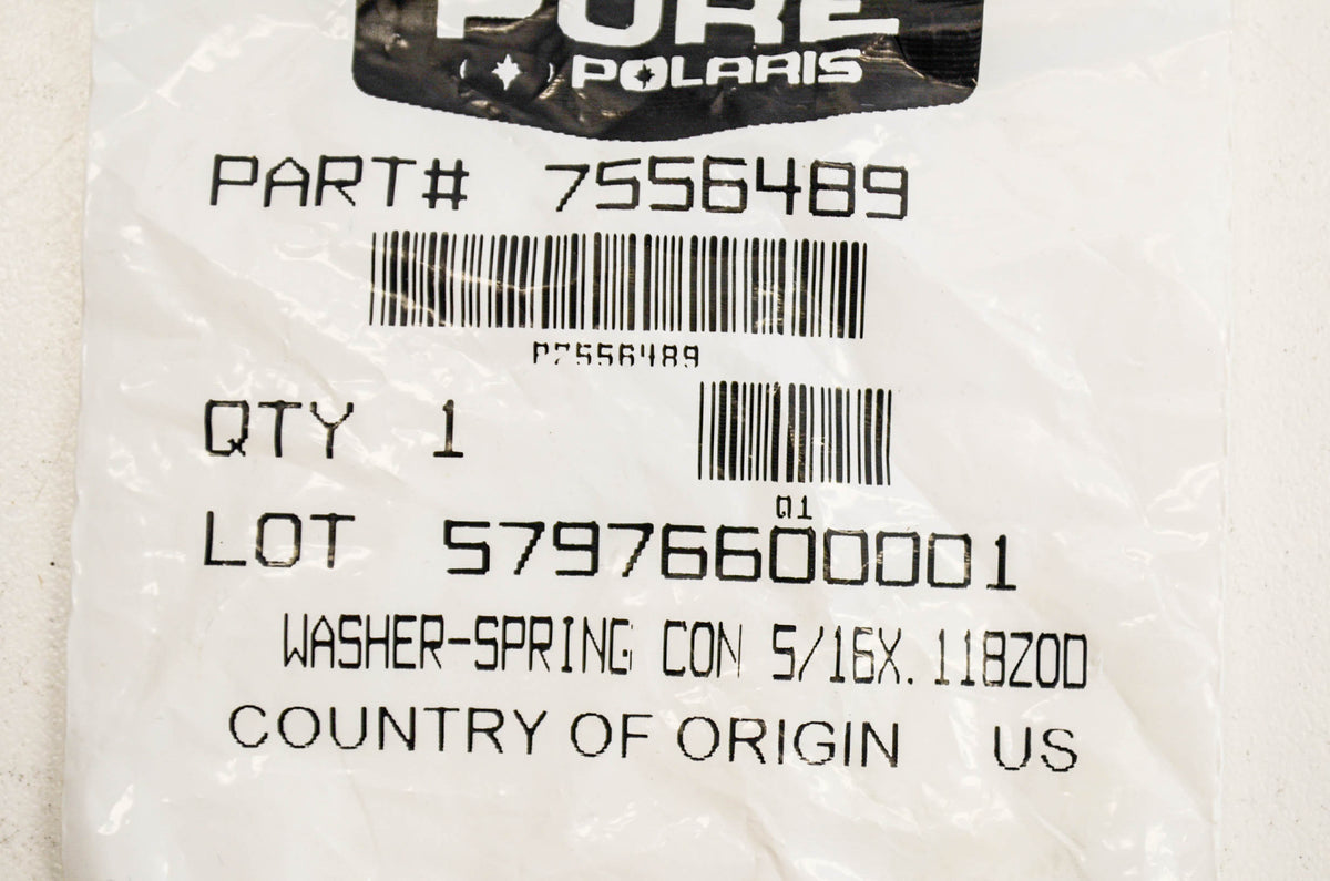 New OEM Polaris 7556489 Spring Washer 5/16x.118 NOS
