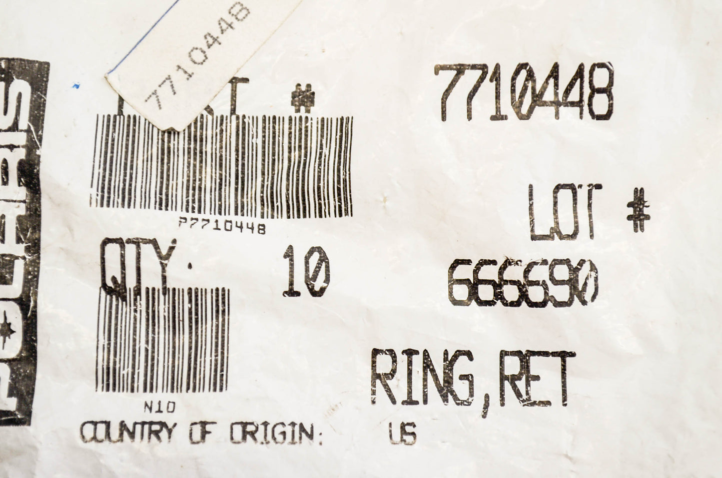 OEM Polaris 7710448 Retaining Ring Qty 2 NOS