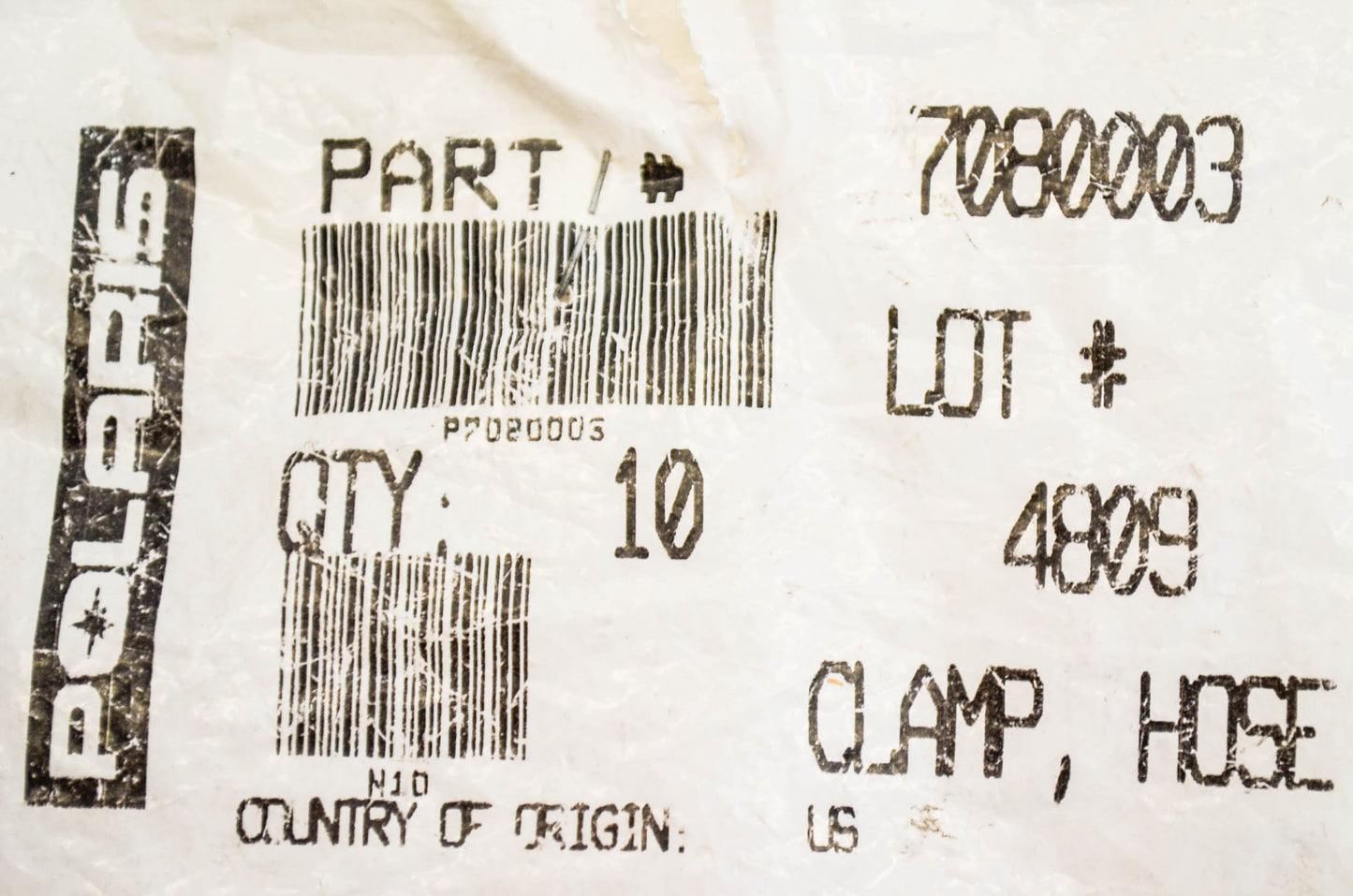 OEM Polaris 7080003 Hose Clamp Qty 2 NOS