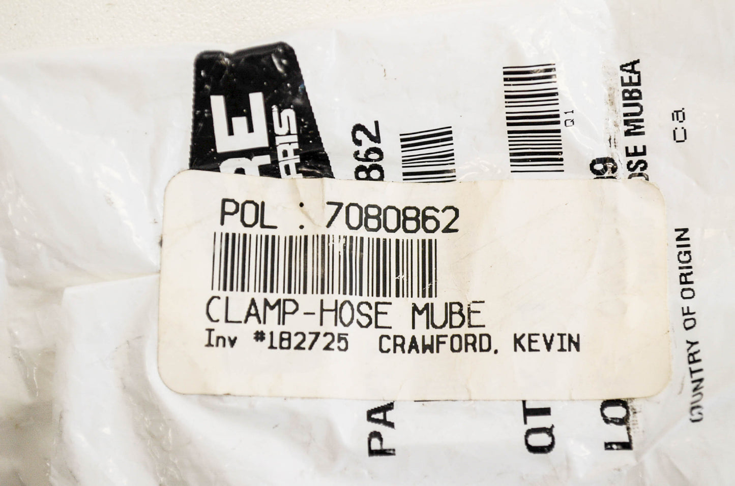 OEM Polaris 7080862 Hose Clamp NOS