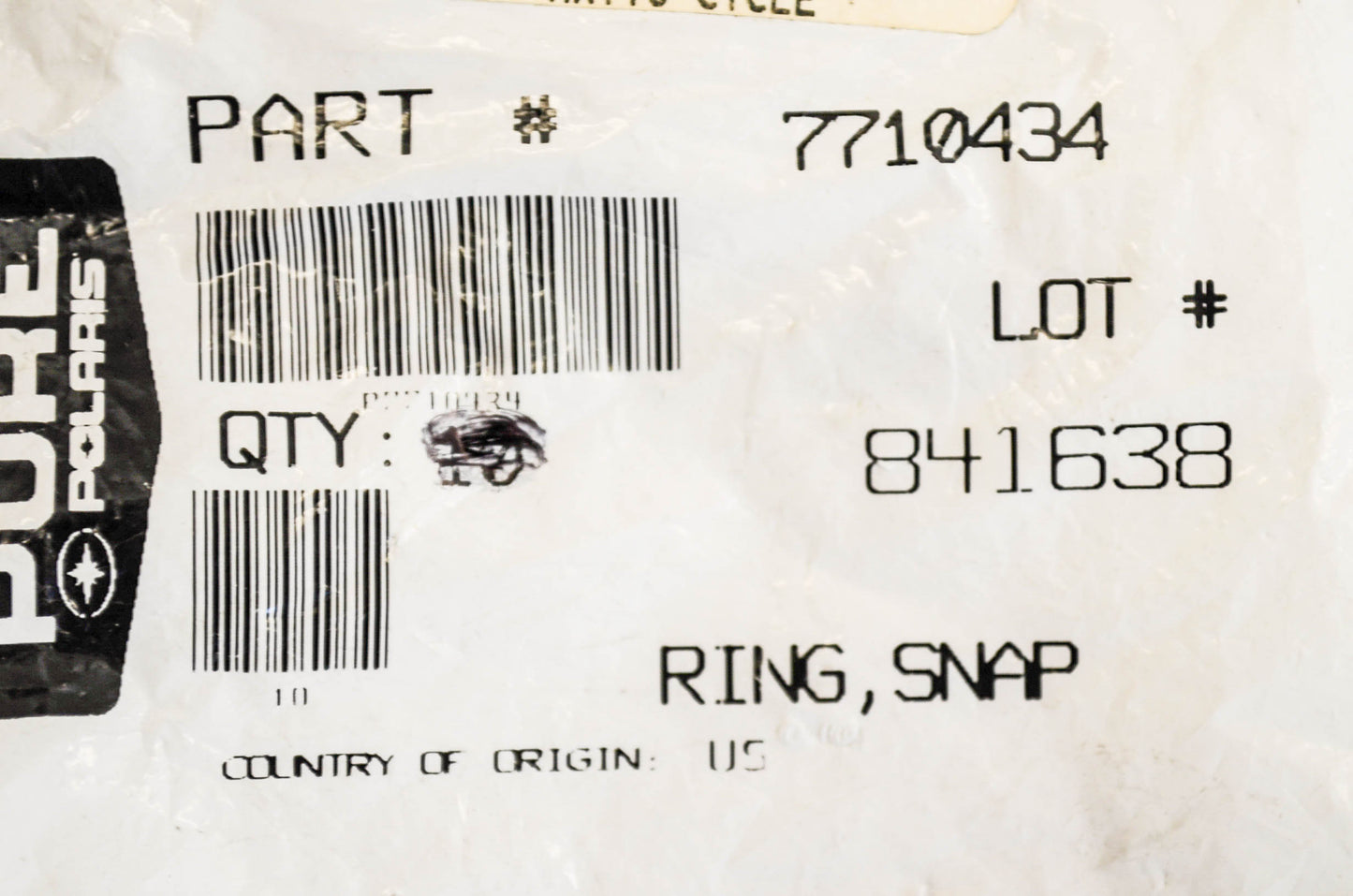 OEM Polaris 7710434 Snap Ring Qty 4 NOS
