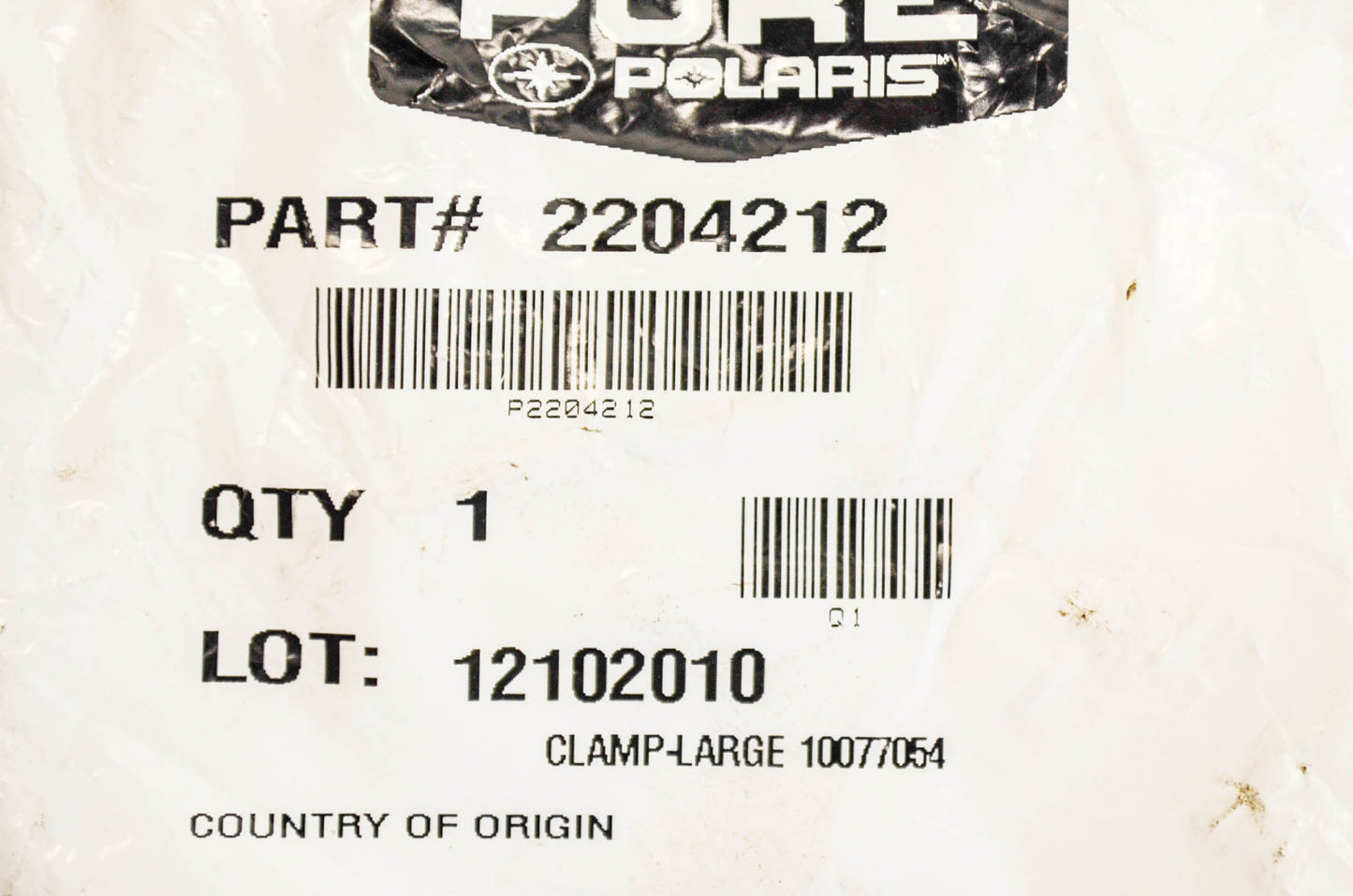 OEM Polaris 2204212 Large Clamp NOS