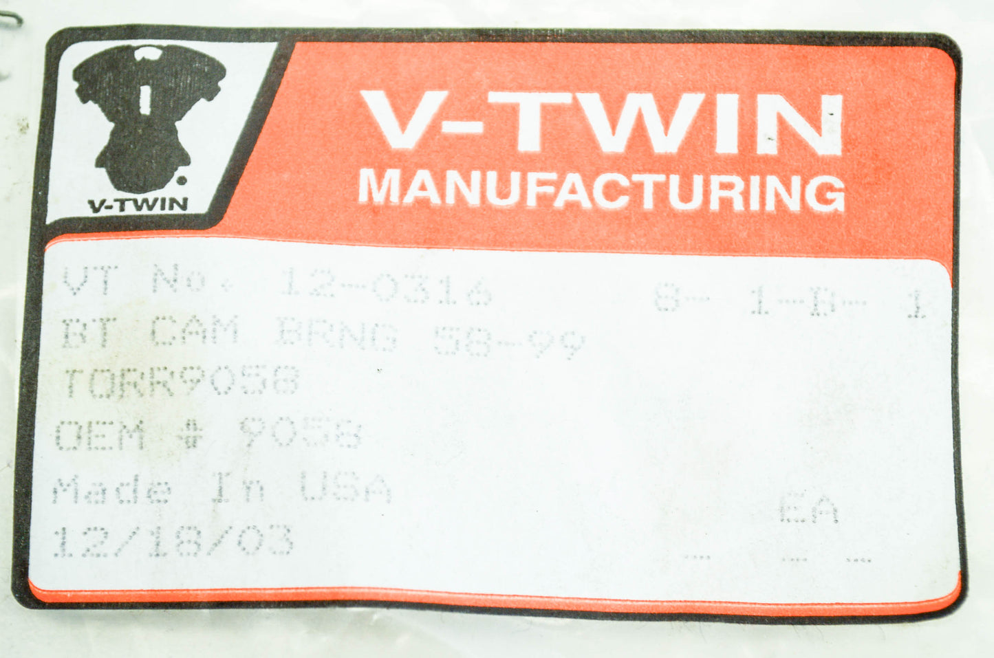 New V-Twin Camshaft Needle Bearing NOS