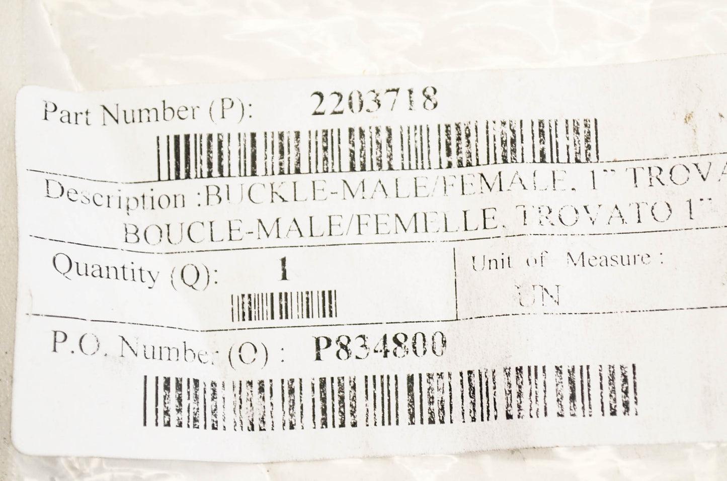 New OEM Polaris Male/Female Buckle NOS