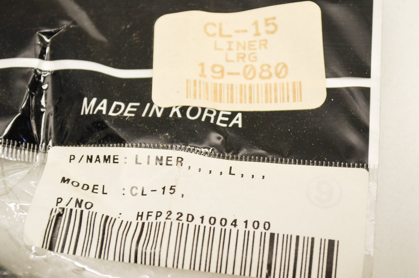 New HJC CL-15 Helmet Liner L NOS