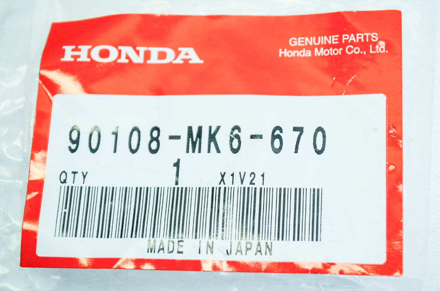 OEM Honda 90108-MK6-670 Bolt NOS