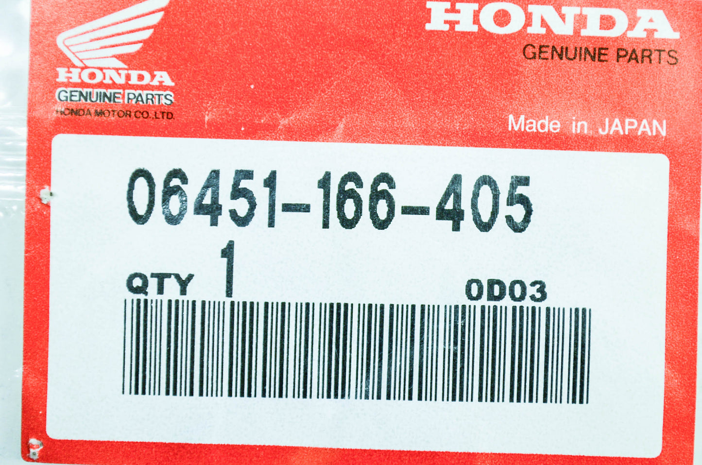 OEM Honda 06451-166-405 Piston Seal Set NOS