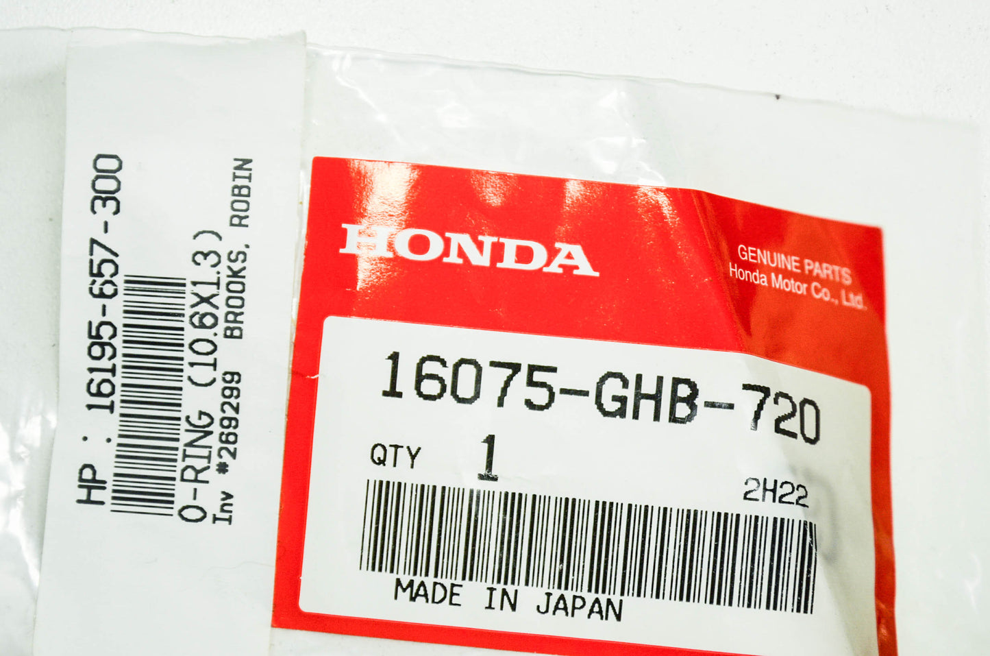New OEM Honda O Ring 10.6x1.3 NOS