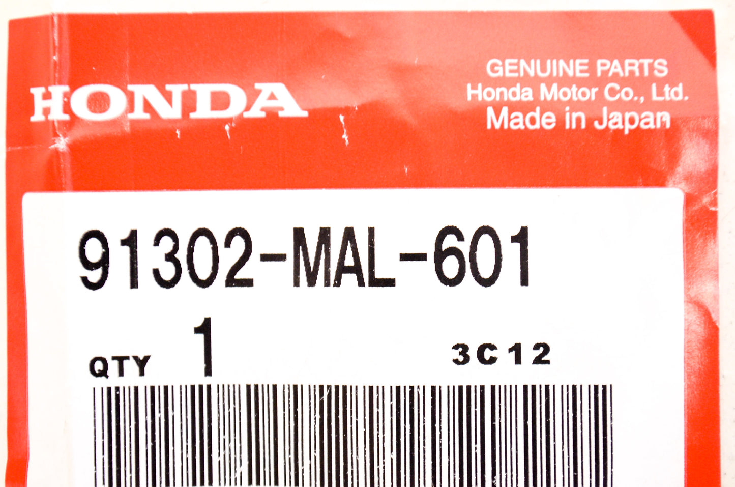 OEM Honda 91302-MAL-601 O-Ring (18.1X3.6) NOS