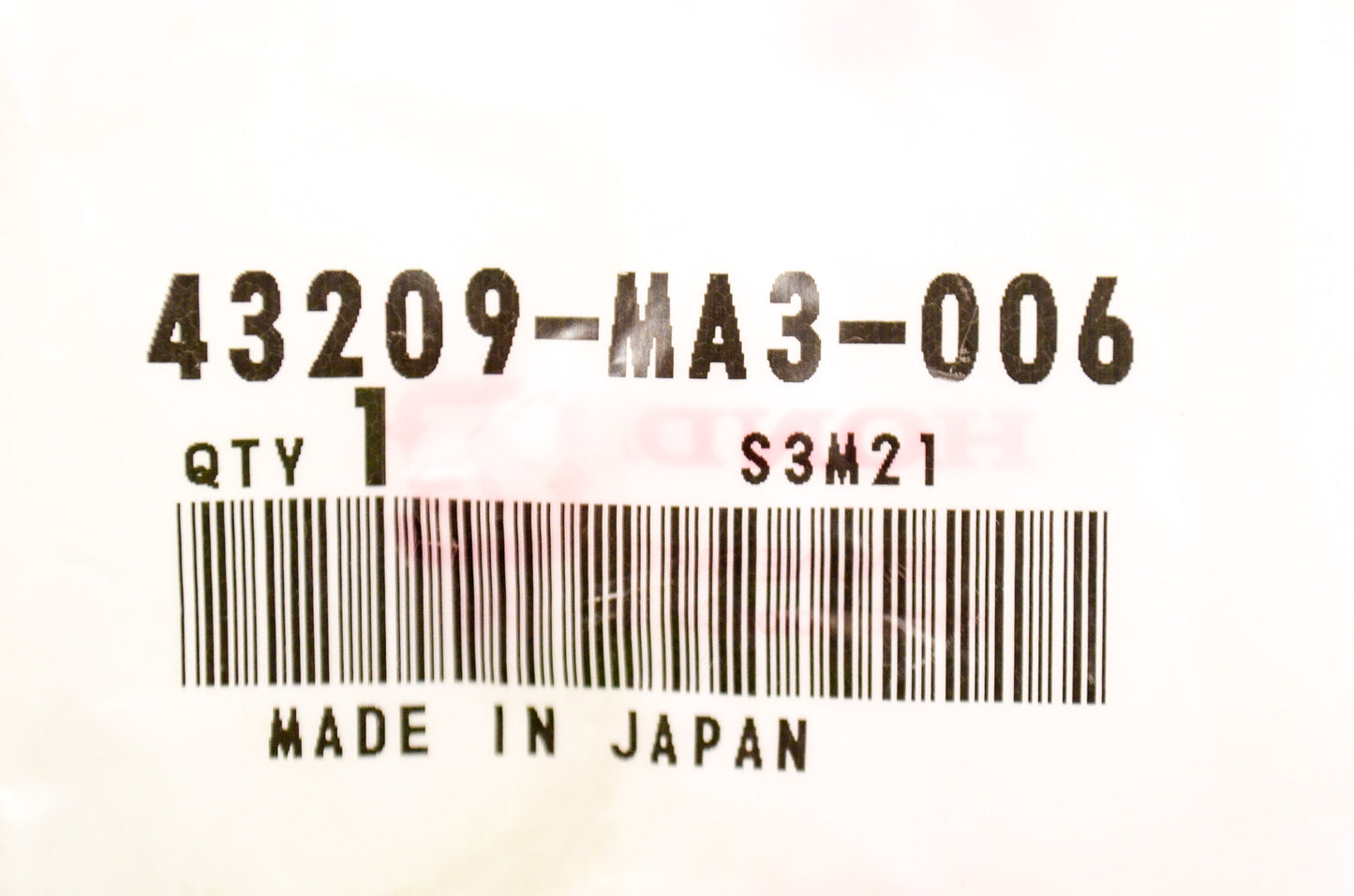 OEM Honda 43209-MA3-006 Piston Seal Qty 2 NOS