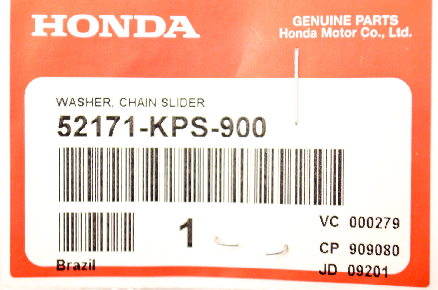 OEM Honda 52171-KPS-900 Chain Slider Washer NOS