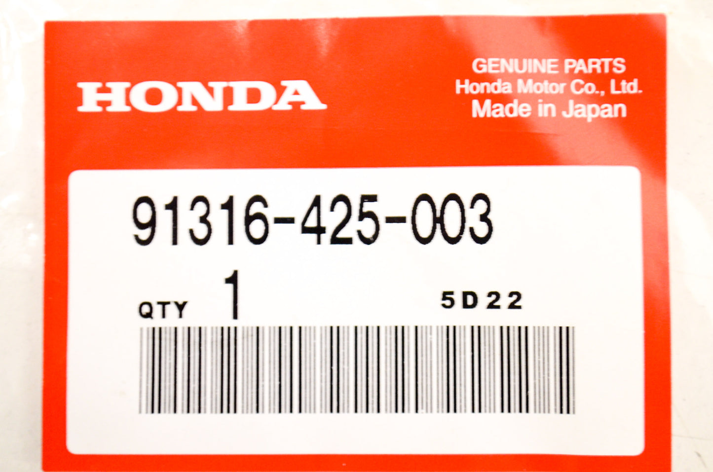 OEM Honda 91316-425-003 O-Ring (89X4.5) NOS