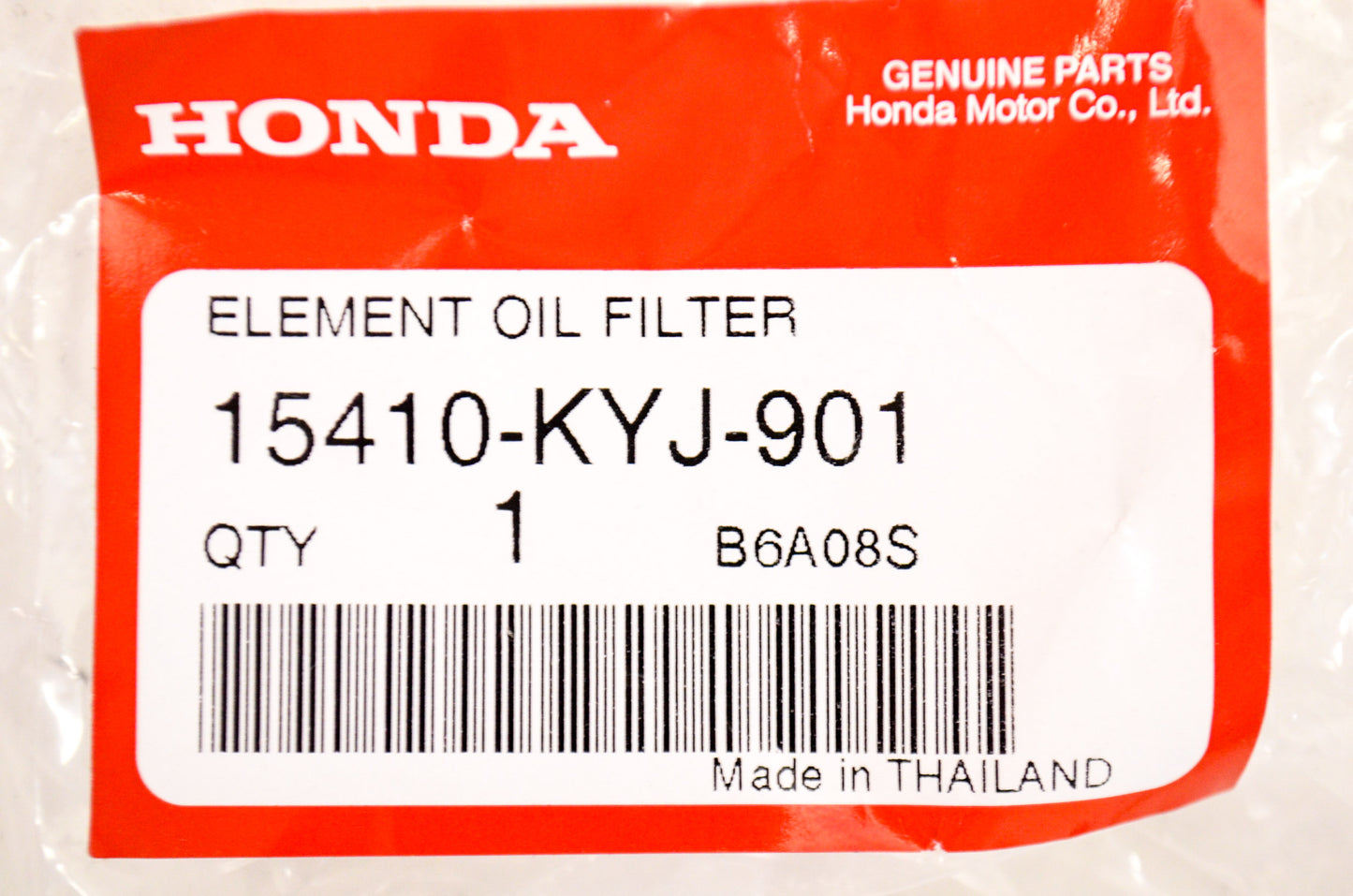 OEM Honda 15410-KYJ-901 Oil Filter Element NOS
