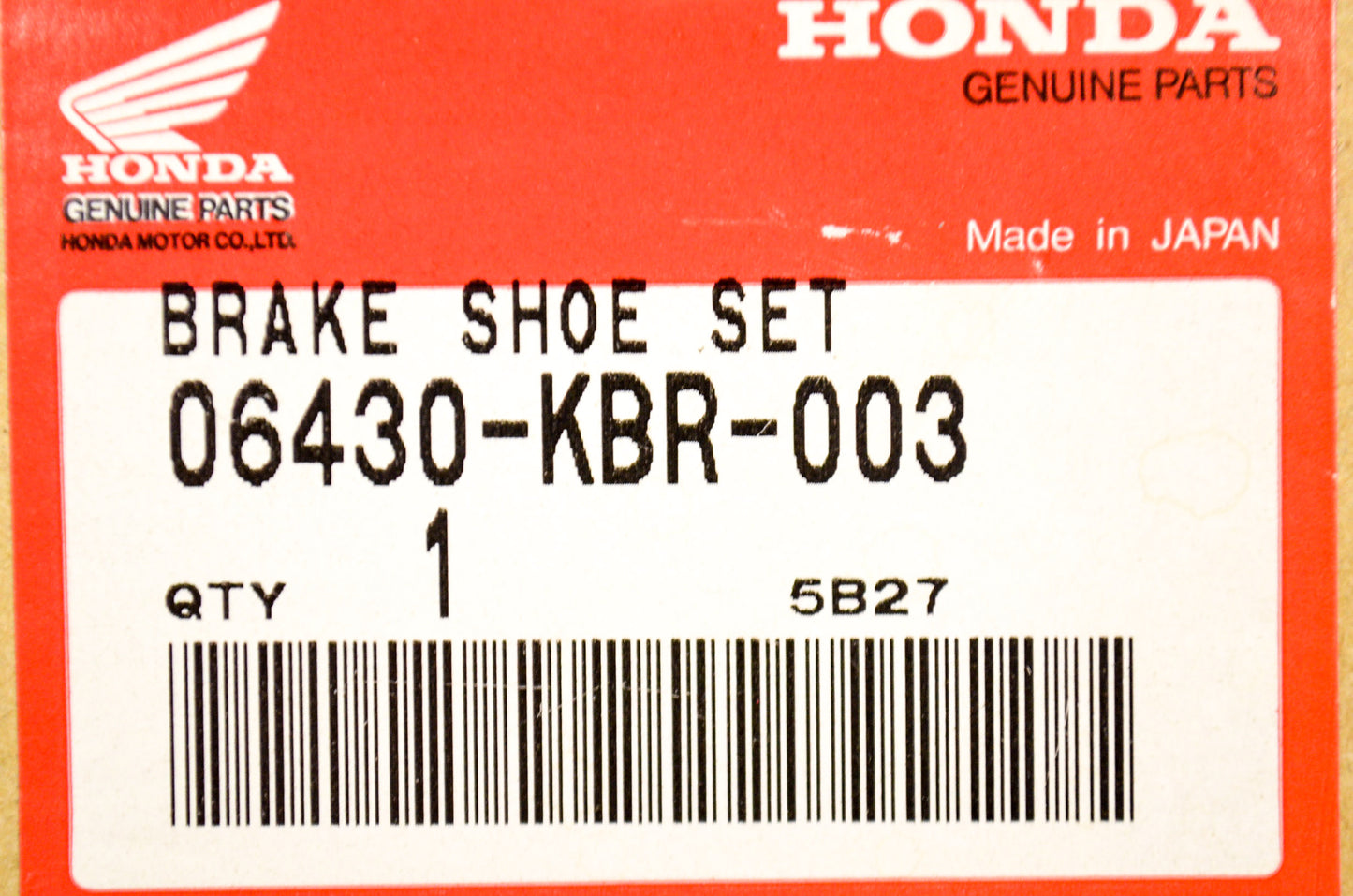 OEM Honda 06430-KBR-003 Brake Shoe Set NOS