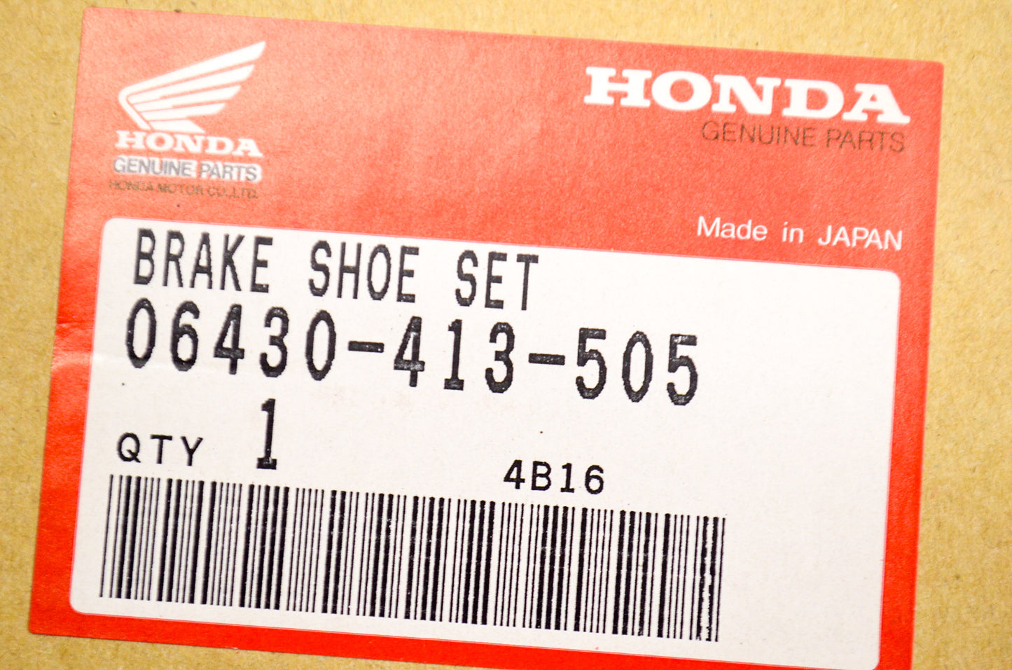 OEM Honda 06430-413-505 Brake Shoe Set NOS