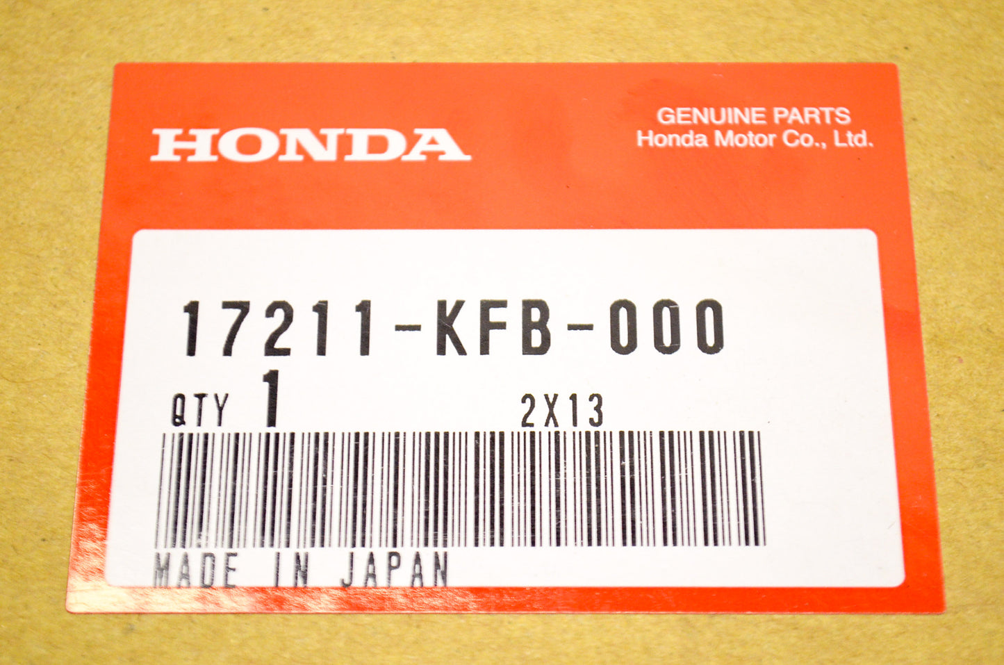 OEM Honda 17211-KFB-000 Air Cleaner Element NOS