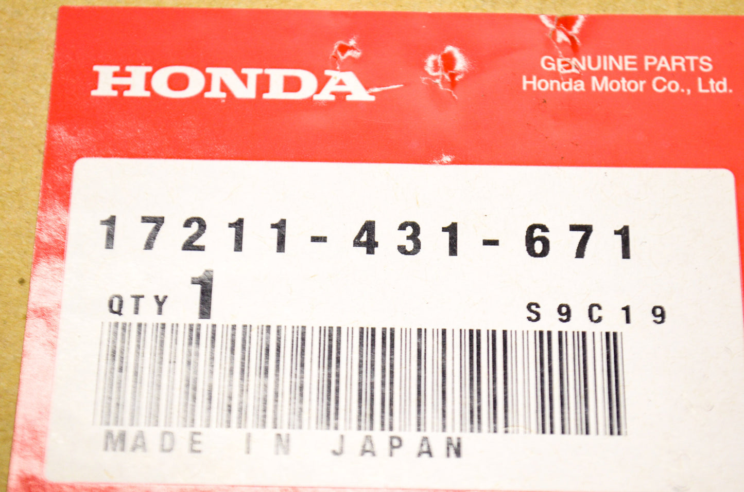OEM Honda 17211-431-671 Air Cleaner Element NOS