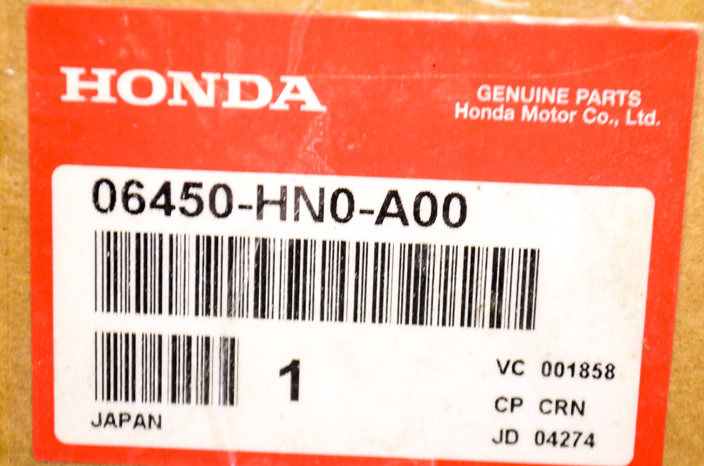 OEM Honda 06450-HN0-A00 Brake Shoe Set NOS