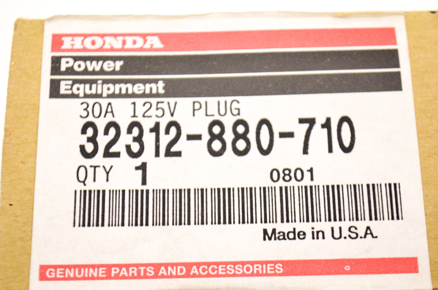 OEM Honda 32312-880-710 Plug 30A 125VAC NOS