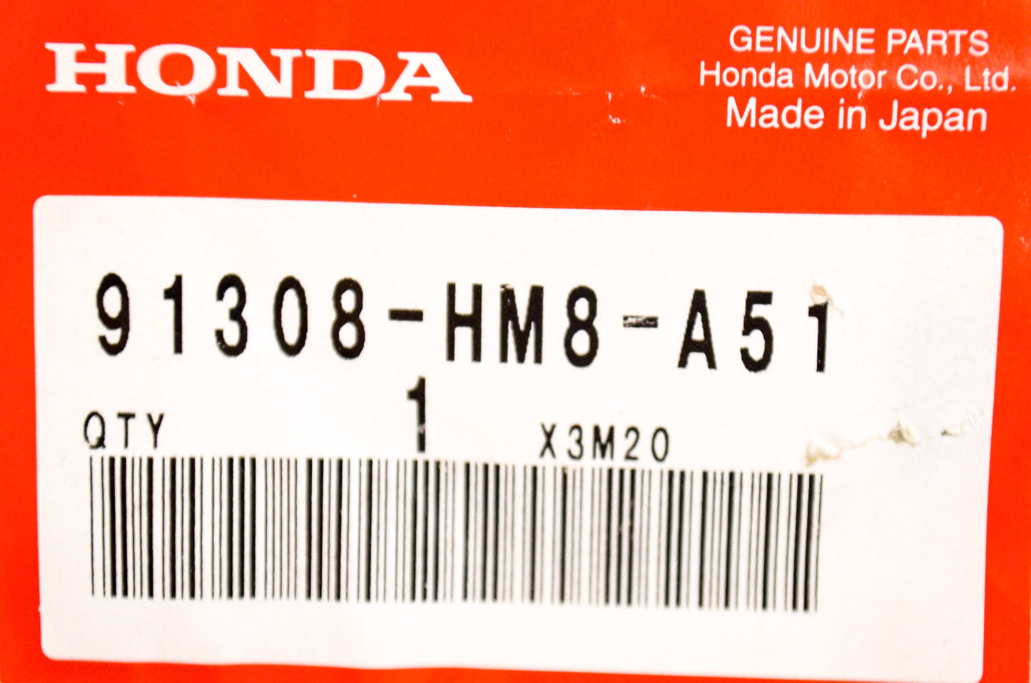 OEM Honda 91308-HM8-A51 O-Ring (16.8X1.9) Qty 2 NOS