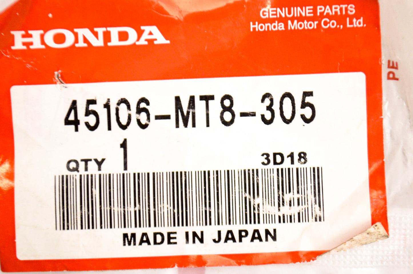 OEM Honda 45106-MT8-305 Front Pad Set NOS