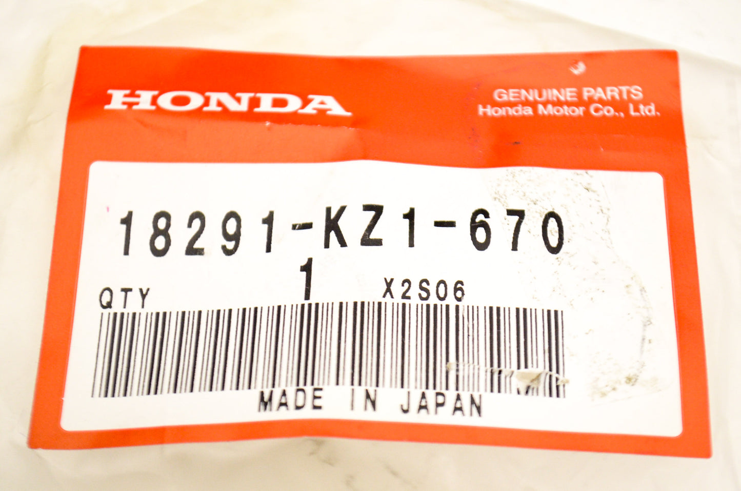 OEM Honda 18291-KZ1-670 Exhaust Pipe Gasket NOS