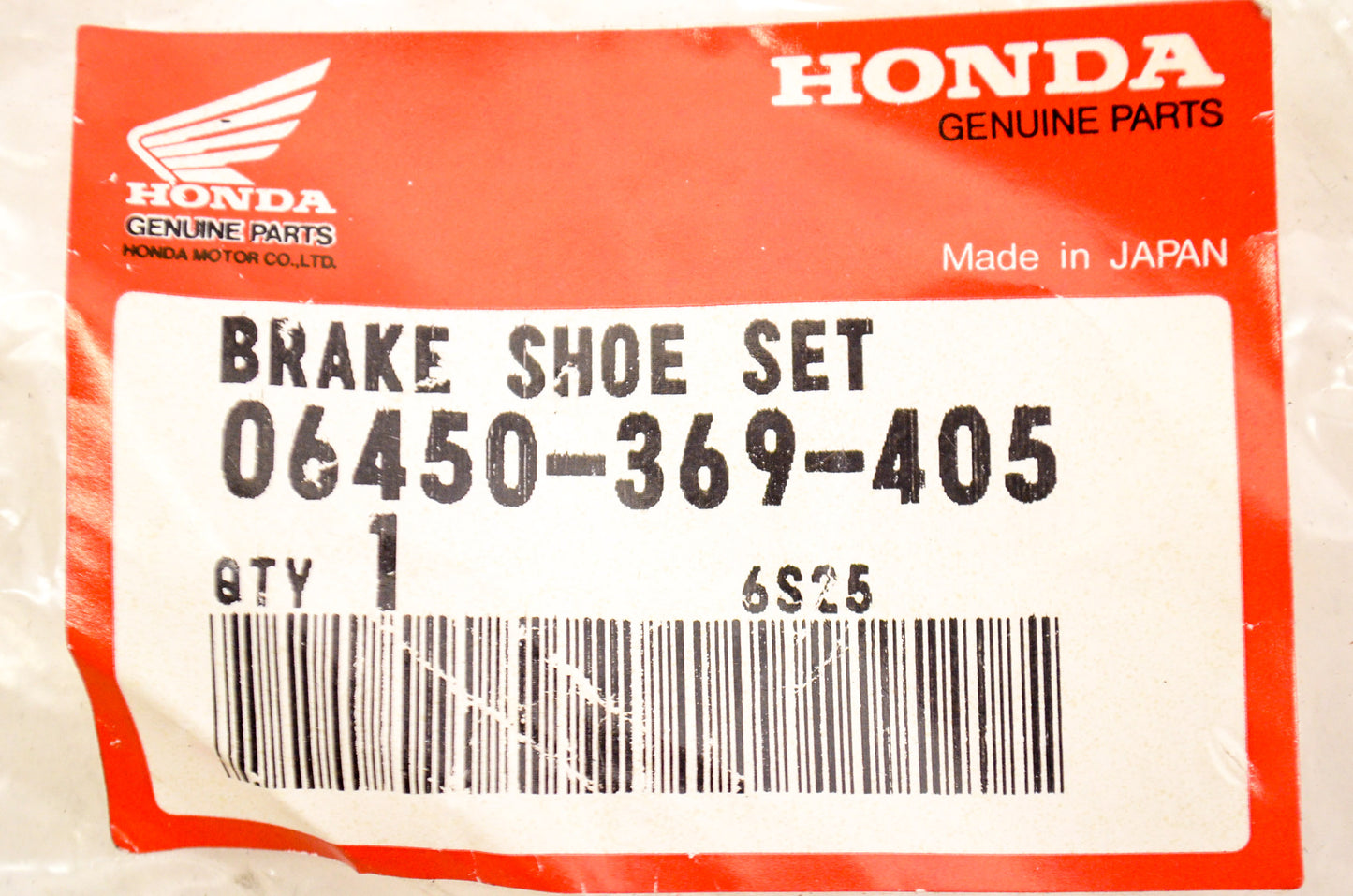 OEM Honda 06450-369-405 Brake Shoe Set NOS