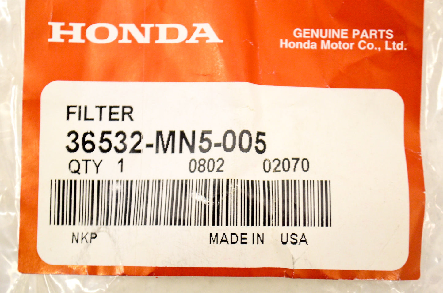 OEM Honda 36532-MN5-005 Filter NOS