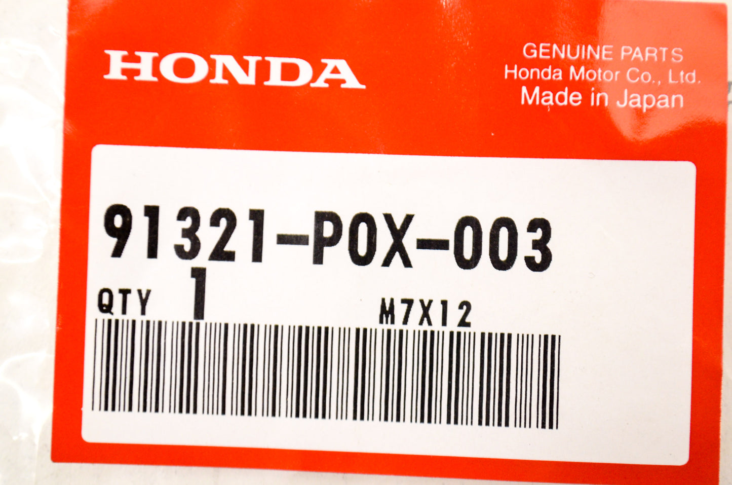 OEM Honda 91321-P0X-003 O-Ring (25X2.4) NOS