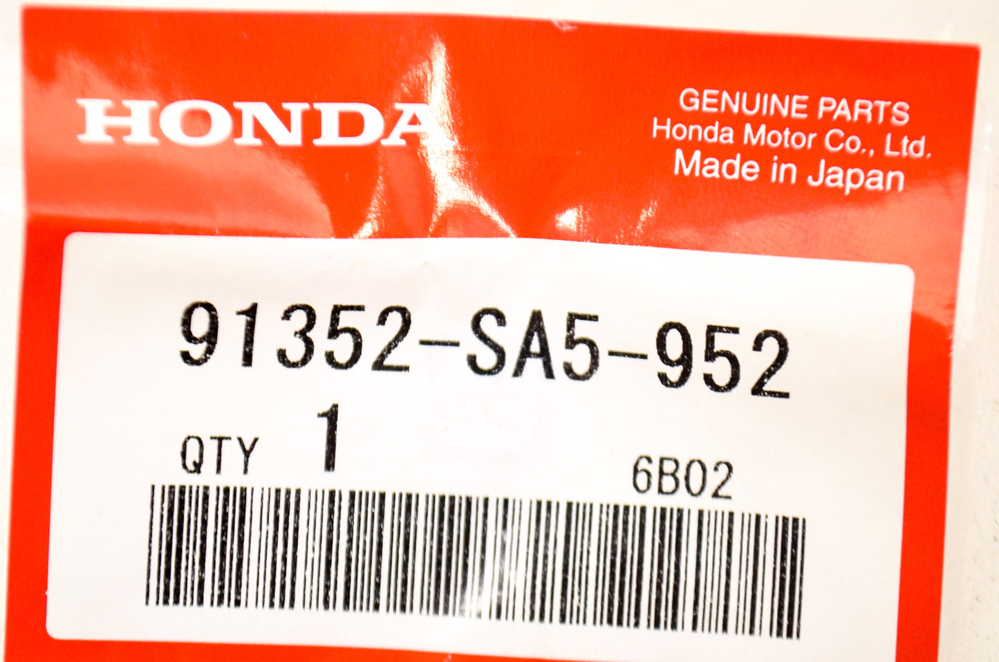 OEM Honda 91352-SA5-952 O-Ring (7.8X1.9) NOS