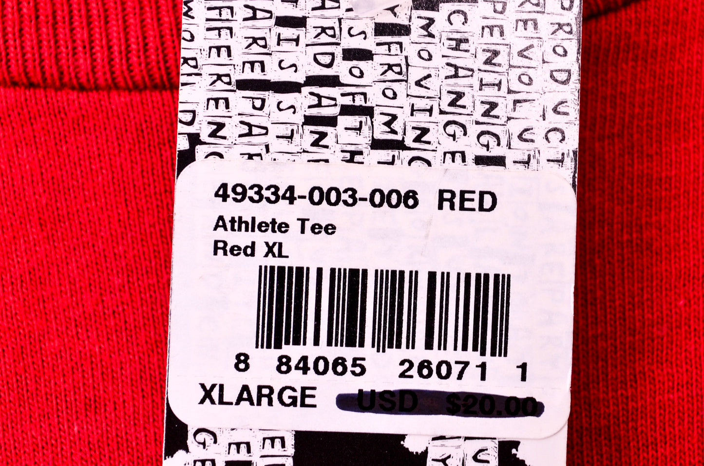 New Fox Red XL Athlete T Shirt NOS
