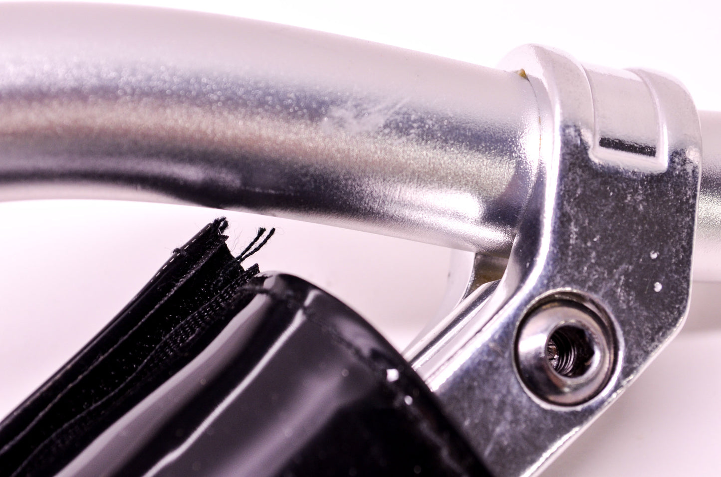 Vortex Racing HB817S, HB817 7/8" Mini Low Silver Handlebar Black Pad NOS