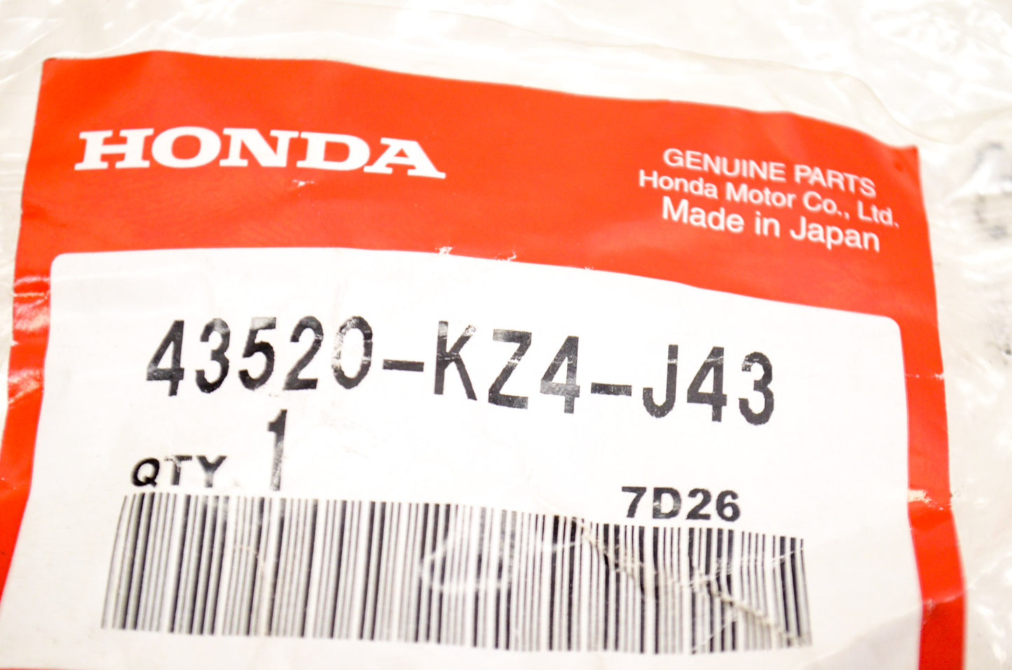 OEM Honda 43520-KZ4-J43 Piston Set NOS