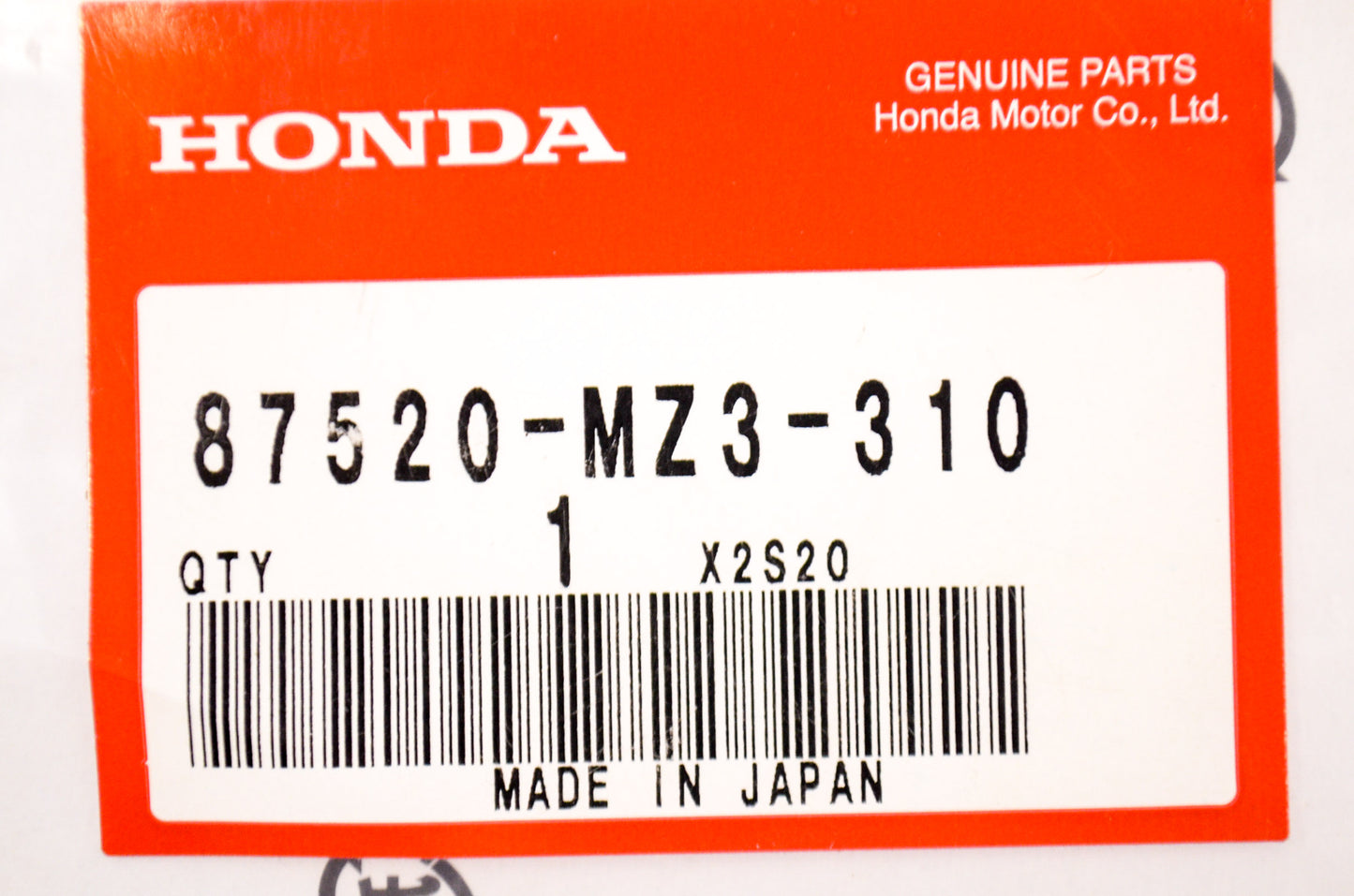 OEM Honda 87520-MZ3-310 Cargo Limit Label NOS