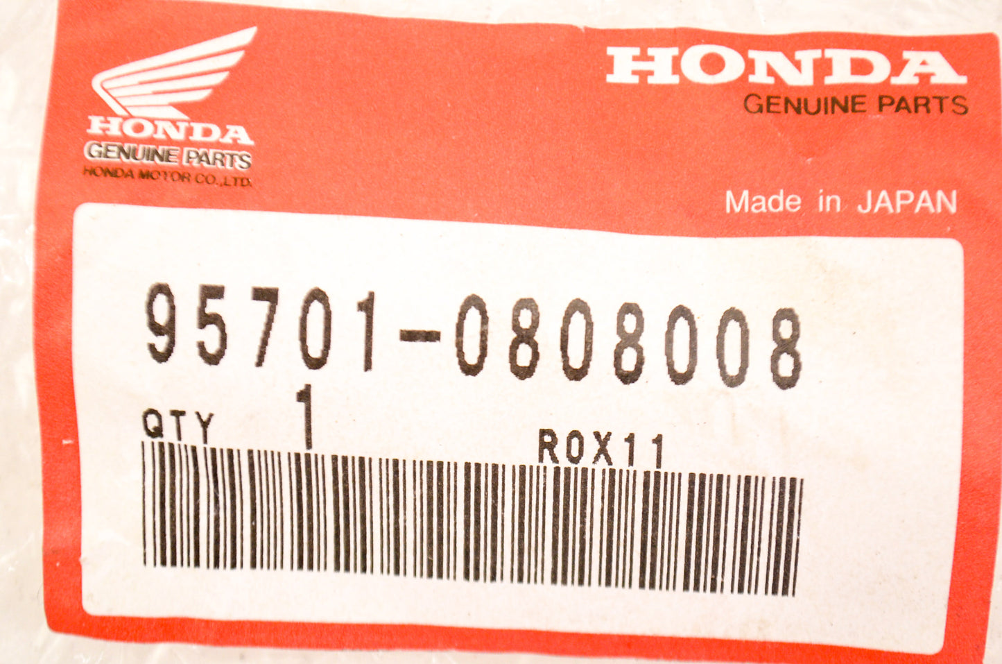 OEM Honda 95701-0808008 Flange Bolt 8X80 NOS