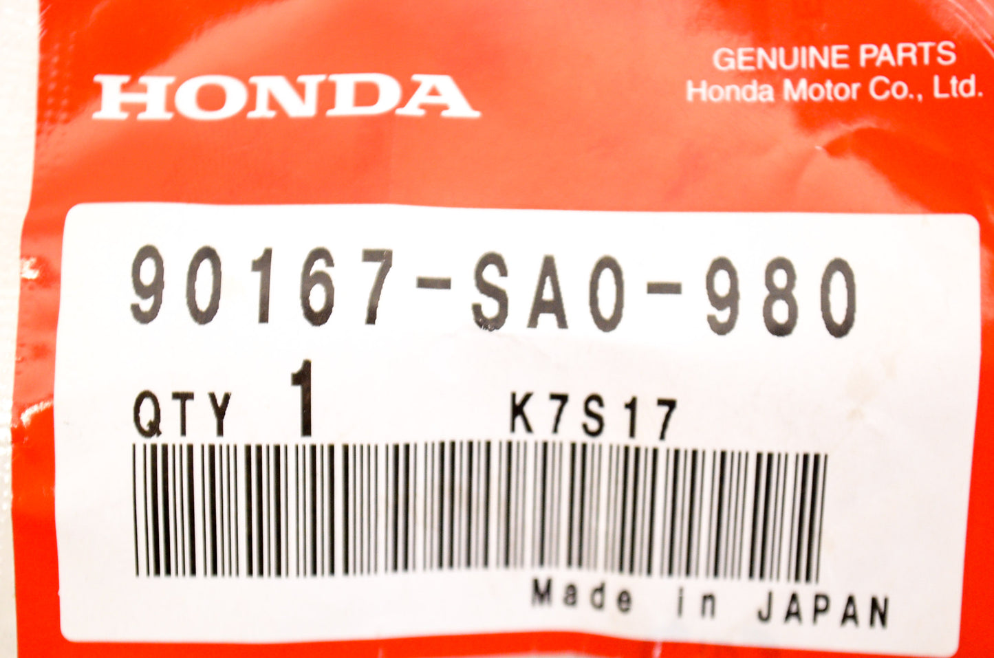OEM Honda 90167-SA0-980 Nut (5mm) NOS