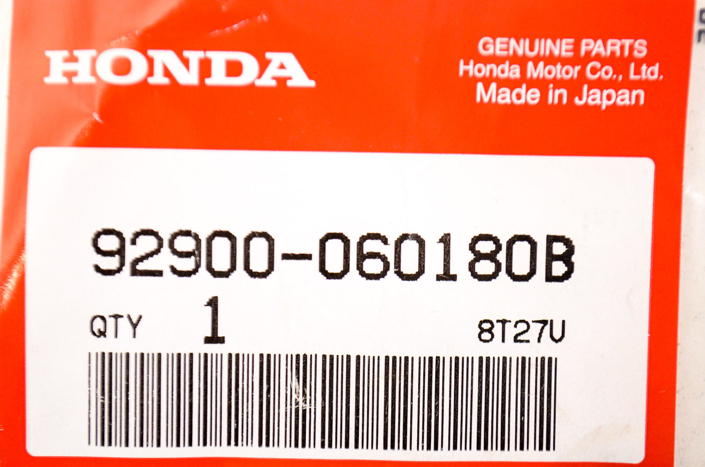 OEM Honda 92900-060180B Stud Bolt 2 6x18 NOS