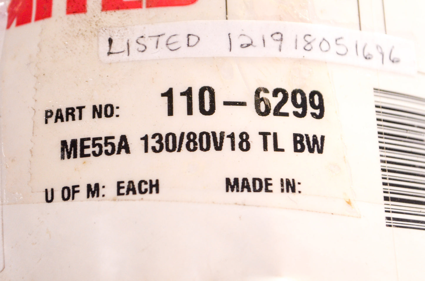 New Metzeler Lasertec Tire ME55A 130/80-18 V NOS