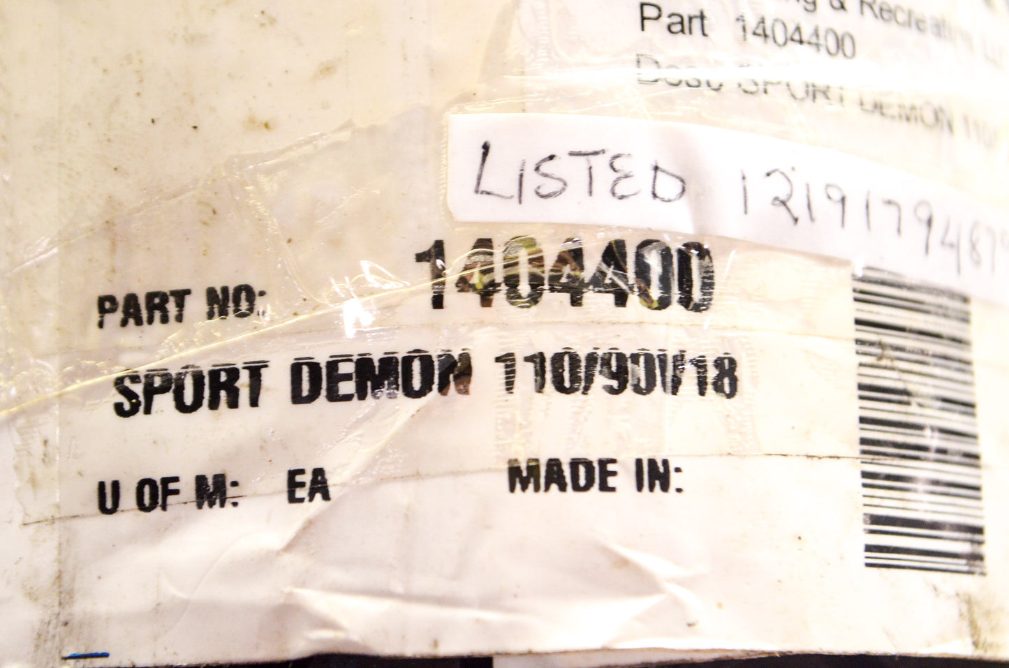 New Pirelli Tire Sport Demon 110/90-18 V NOS