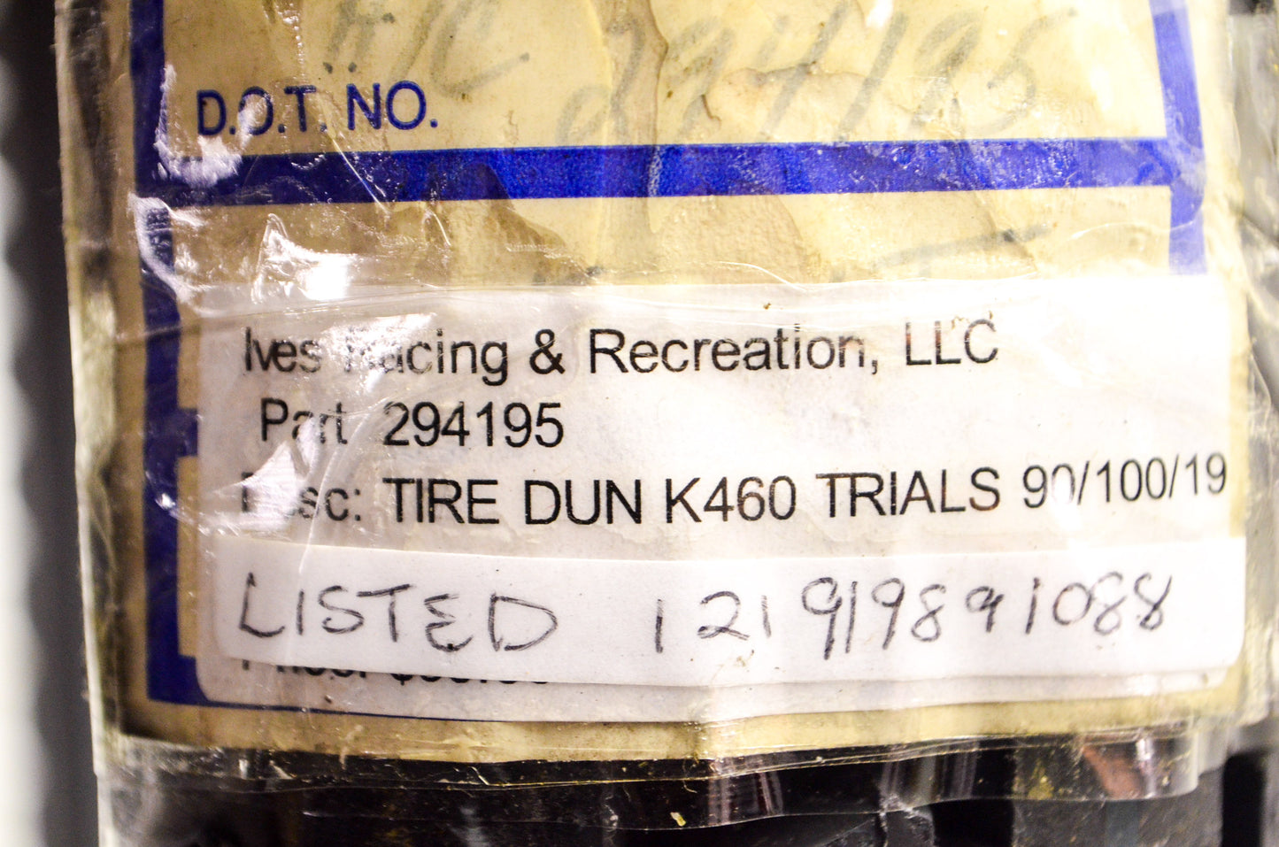 New Dunlop Tire K460 Trials 90/100-19 NOS