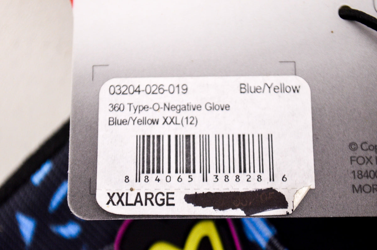 Fox 03204-026-019 360 Type O-Negative Glove Blue/Yellow 2XL NOS