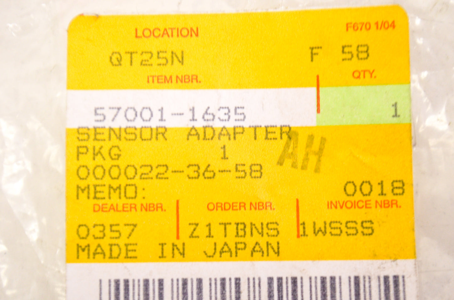 Sensor Adapter NOS