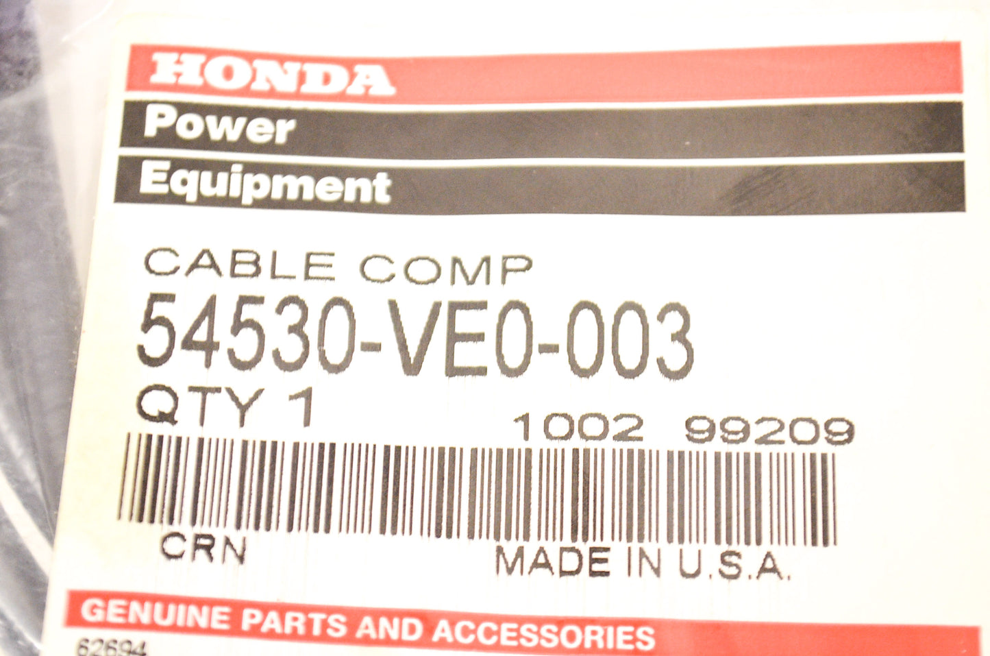 New OEM Honda Blade Brake Stop Cable NOS