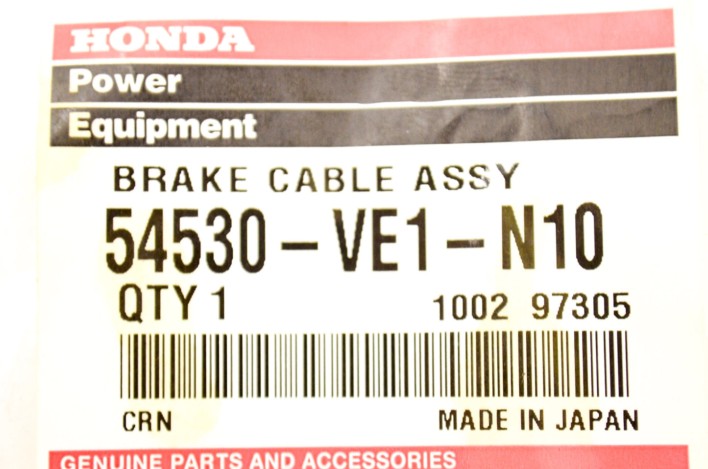 New OEM Honda Brake Cable NOS